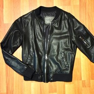 Women's PU/Vegan Leather Bomber Jacket by Cavalini